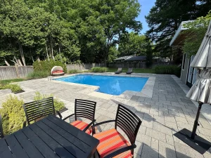 Lumen Landscaping | Hardscaping Restored pool patio with fresh joints and clean slabs, Hamilton